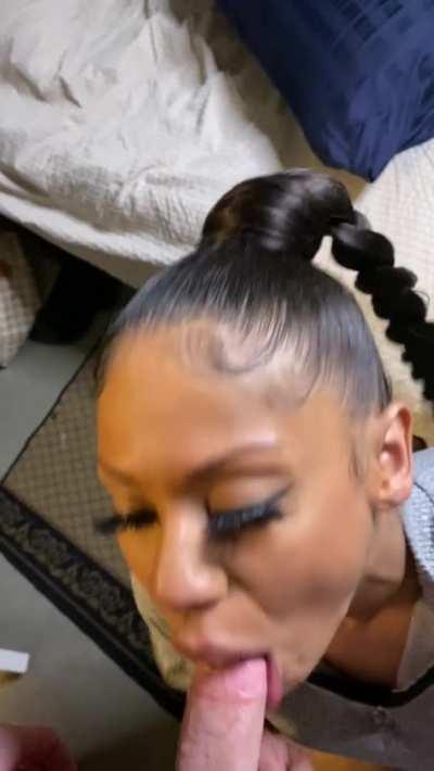 Hot Slut sucks cock and gets facial