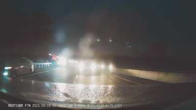 Trucks lights were so bright I couldn’t even see the guys standing next to it