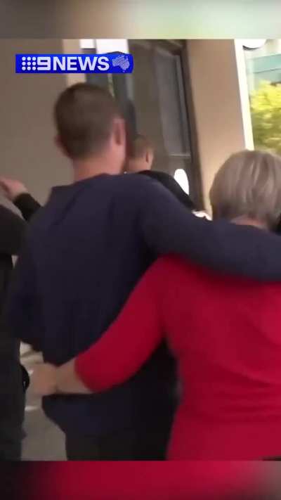 Australian man trips cameraman as he leaves court - Where he was charged with violent assault of a woman.