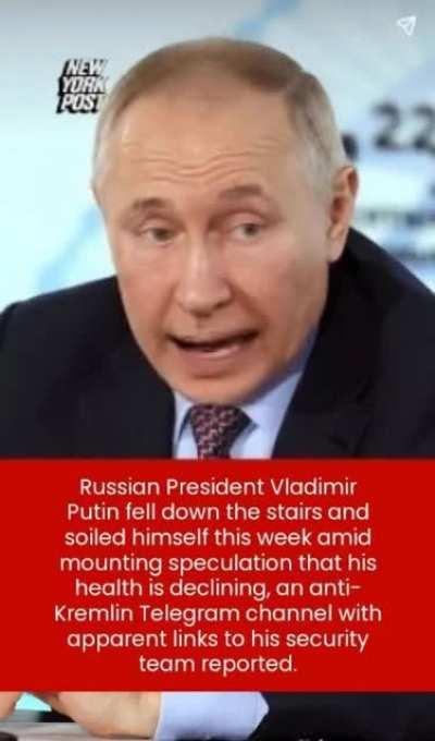 #PutinPoopedHimself #PutinIsSick