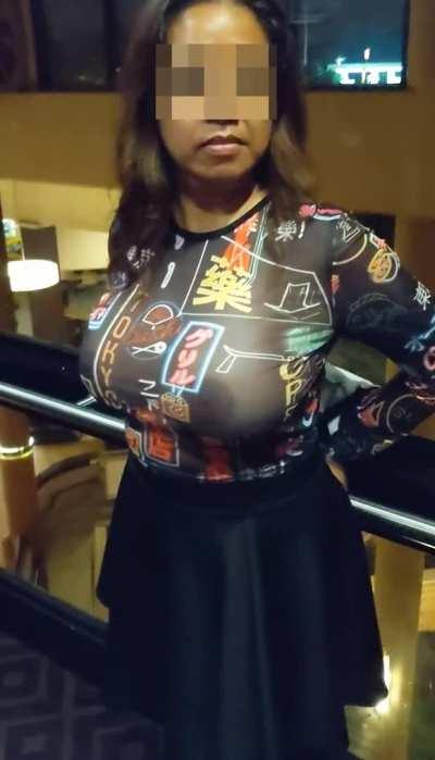 Going to the hotel bar for some teasing fun