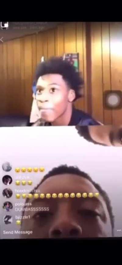 guy accidentally shoots gun and sets off smoke detector