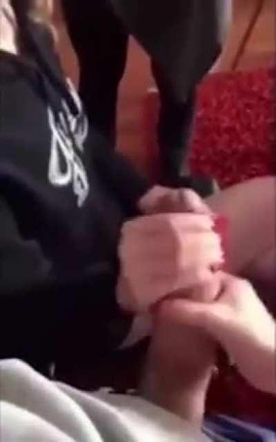 Passing time while she gets her hair done