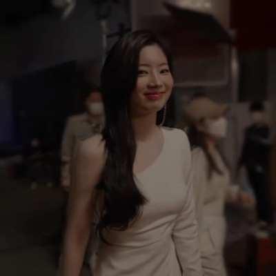 Dahyun in a white dress