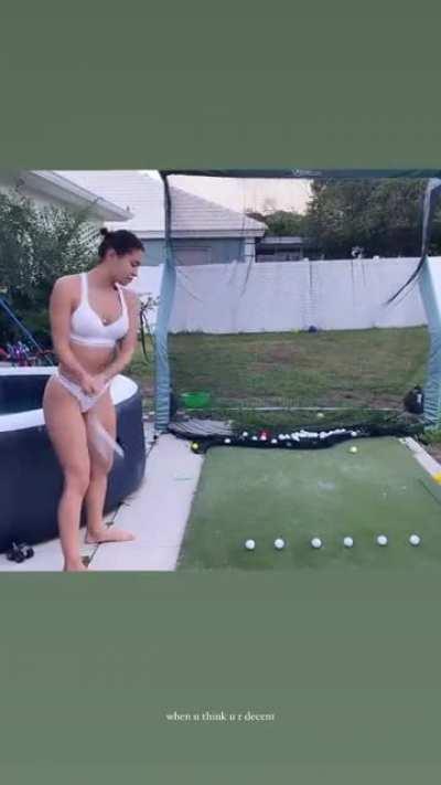 Video one from today's story. Seems like she's hanging out with some dudes and a kid!