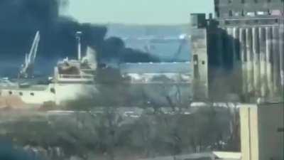 NYPD evidence warehouse burning down in massive fire today