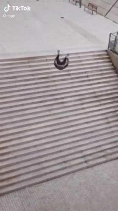 Just a mellow running flip down 25 stairs