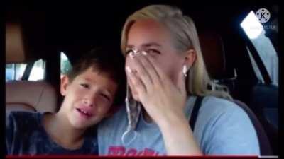 YouTube mom coaching son into a major cringe moment