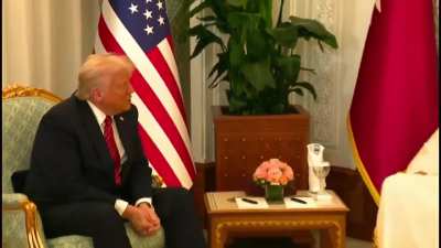 When they “gift” you a free half-billion dollar jet - then your marble palaces and camels are “perfecto” .. Trump kissing ass in Qatar.