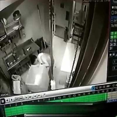 A dumb waiter on a dumbwaiter