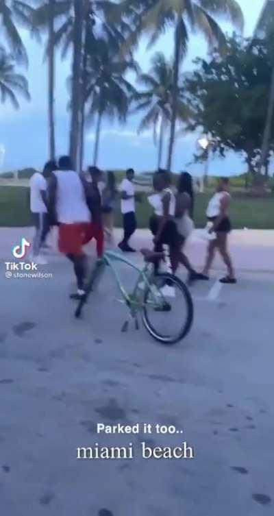 Parked it on Miami Beach without steering