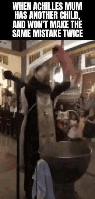 This time it's ankle first!