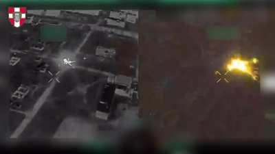 A captured 152-mm 2A65 Msta-B howitzer belonging to the 100th separate mechanized brigade killed a Russian motorcyclist in the city of Toretsk with a direct hit. May 2025, Donetsk region.