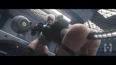 2B & Kaine (hv54rdsl) [Nier Automata]