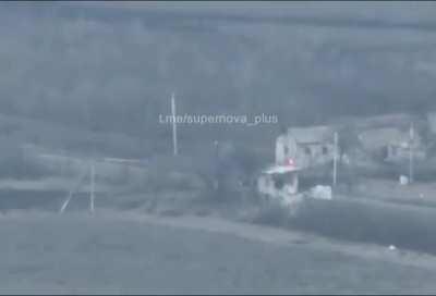 UA autocannon engages a Russian infantry element on the move.