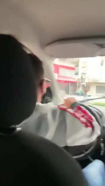 Uber driver had his phine stolen and took matters at his own hands...or wheels.