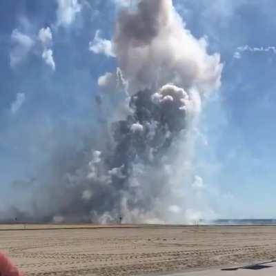 Video of boardwalk fireworks explosion