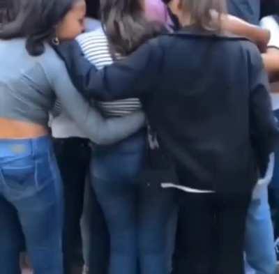 A student had been off school for a few days after his mother had died. Upon his return his classmates gave him a loving show of solidarity.