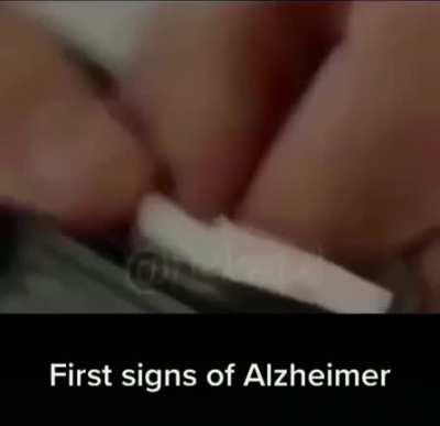 First signs of Alzheimer's