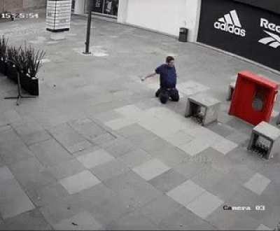 Doing a sit up on a bench