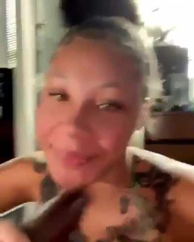 Slurping like she eating noodles 🍝