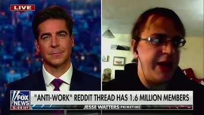 Giving a interview on Fox News