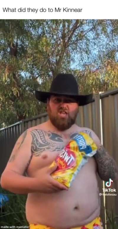 First glance I thought they drugged me kinnear and put him in a twisties ad