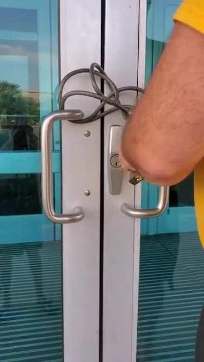 I locked the door boss