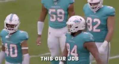 Miami Dolphins TD Christian Wilkins likes what he does.