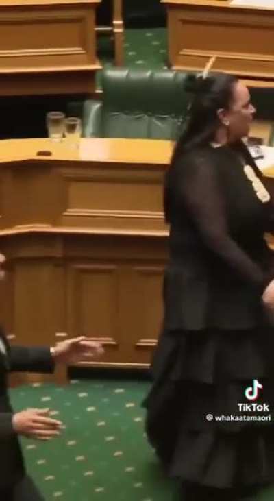 New Zealand's Parliament was suspended after this haka protest against a new bill