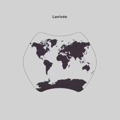 Animation showing how different map projection distort the globe
