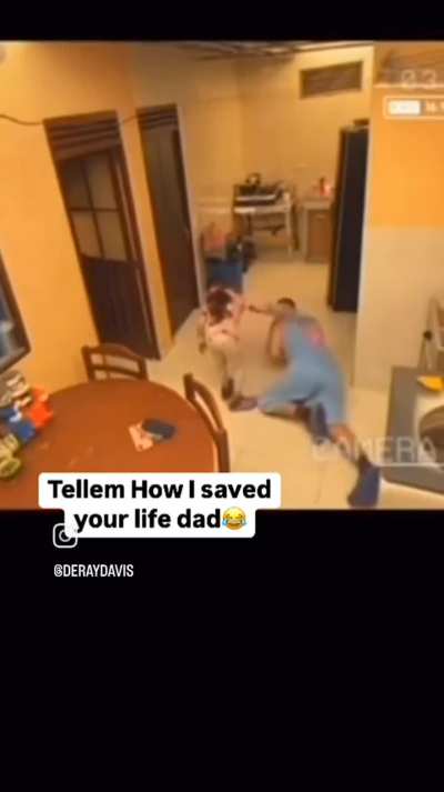 Brave daughter saves her dad from choking to death