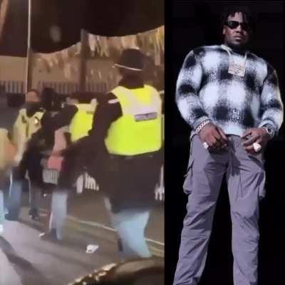 UK rapper getting arrested