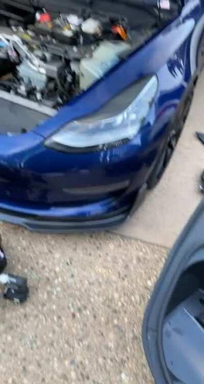 Took frunk out to confuse people at car meet.