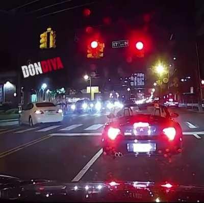 POS throws firework into convertible and drives off (no arrests)