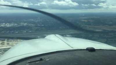Overhead London Gatwick Airport on my Tiny Little Tiger