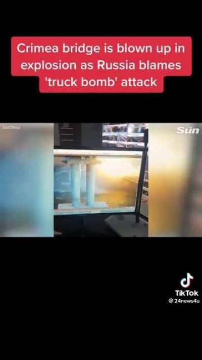 Holy shit thats a big explosion, truck bomb my ass