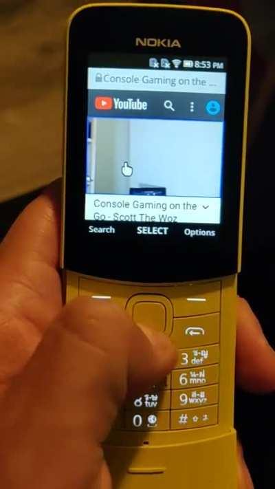 Watching Scott on a Nokia 8110...