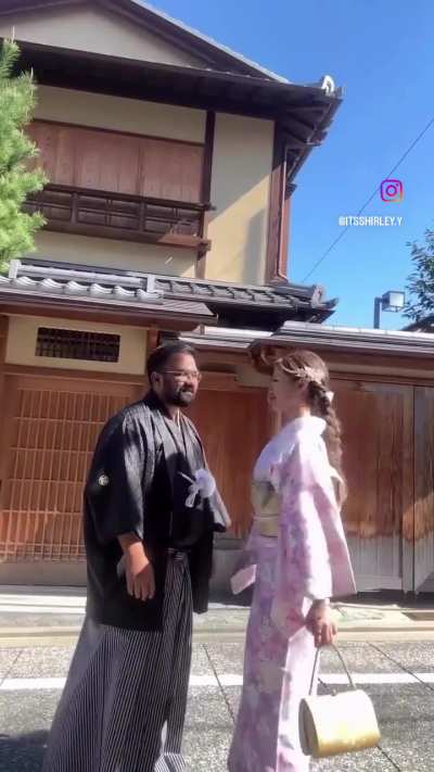 Bengali man with his Japanese wife in Kyoto ❤️ IMAF