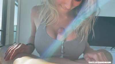 Finished with her titties