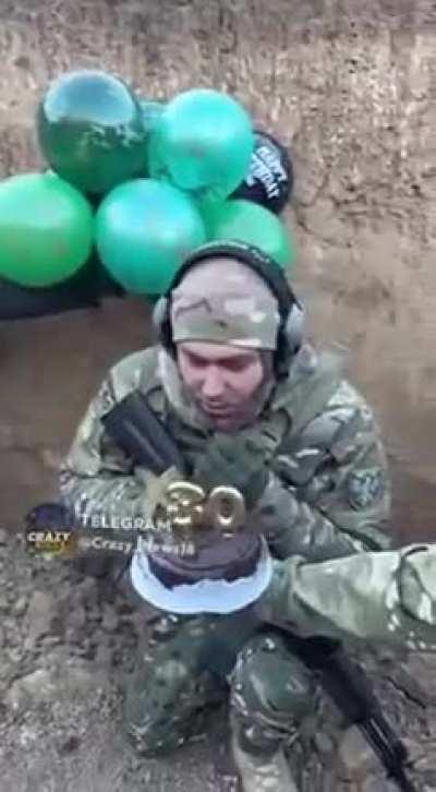 Celebrating a heroes 30th birthday - evan at the frontline - is an essential morale boost and non negotiable.