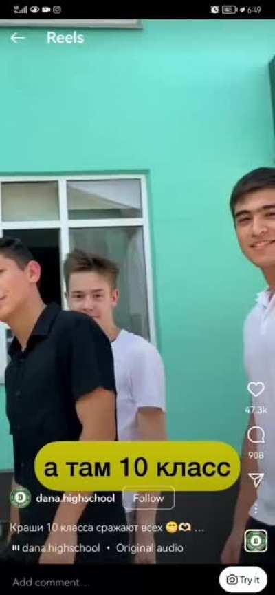 Imagine if it was a dad and 10th grade girls. This video is posted by schools official Instagram account. Link in the comments.