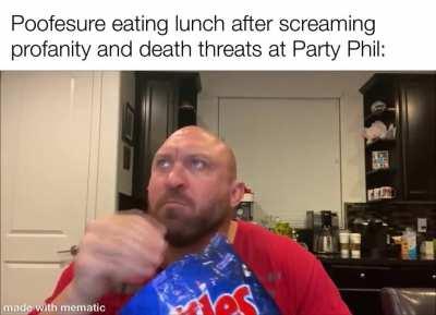 Party Phil has a hard job to work sometimes