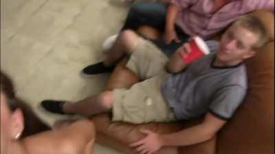 While His Buddies Watch