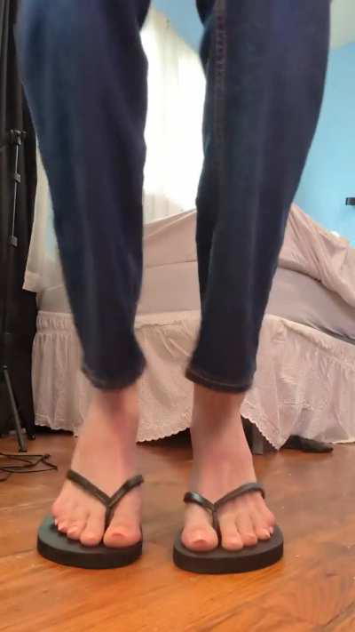 I know how much you love my sweaty feet in these flip-flops