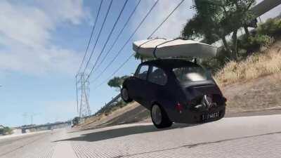 so if you go too fast with the mattress on the piccolina, it takes flight