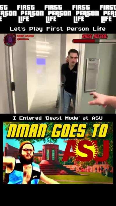 Incel runs around school shirtless for content