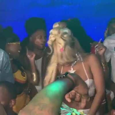 Good thing she was wearing panties.