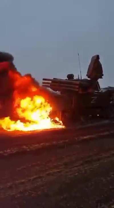 Russian air defense system destroyed near Mykolaiv, Ukraine,