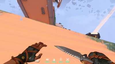 Boombot takes Fall Damage if thrown from enough height.